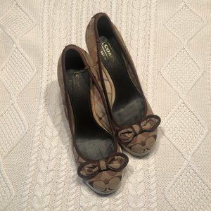 Coach sneaker style wedge heels